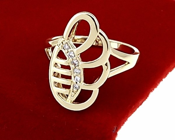 gold ring 18,60mm. gold-plated engagement xuping