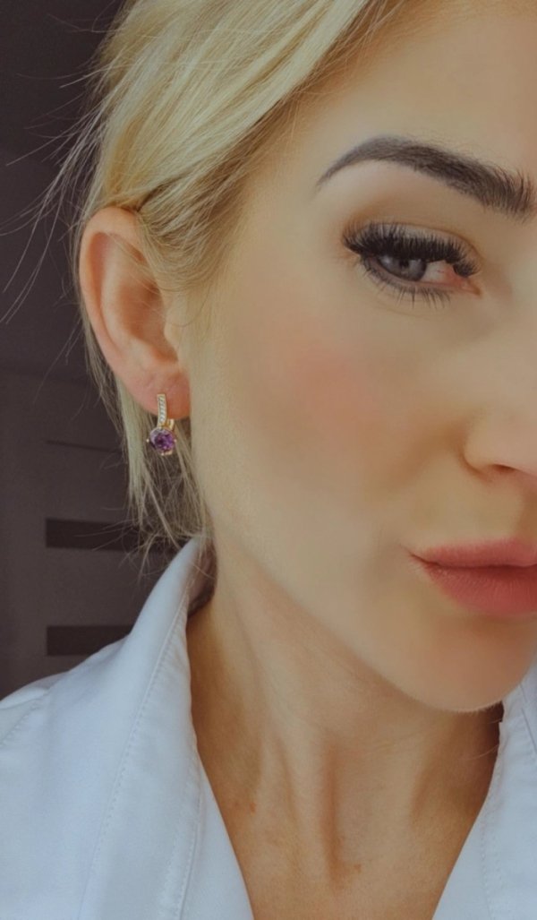 gold plated earrings with exclusive cubic zirconia
