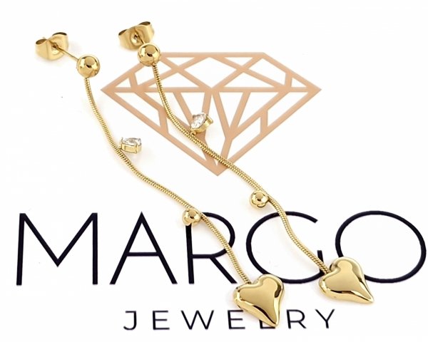 gold earrings made of stainless steel