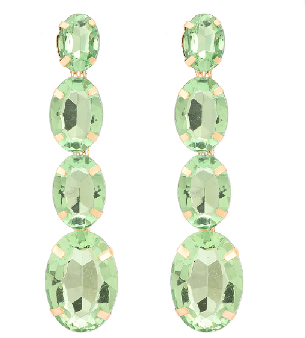 EARRINGS GOLD LONG ZIRCONIA WEDDING WEDDING