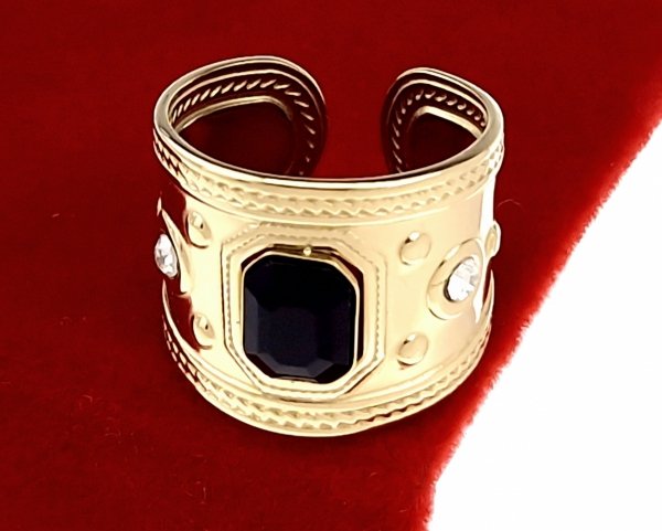 ring 18,30mm gold stainless steel