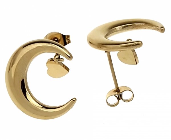 gold earrings made of stainless steel