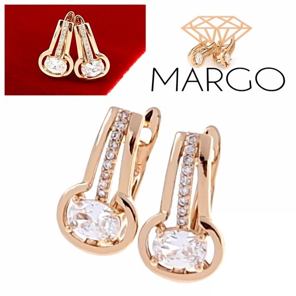 exclusive swarovski gold-plated earrings