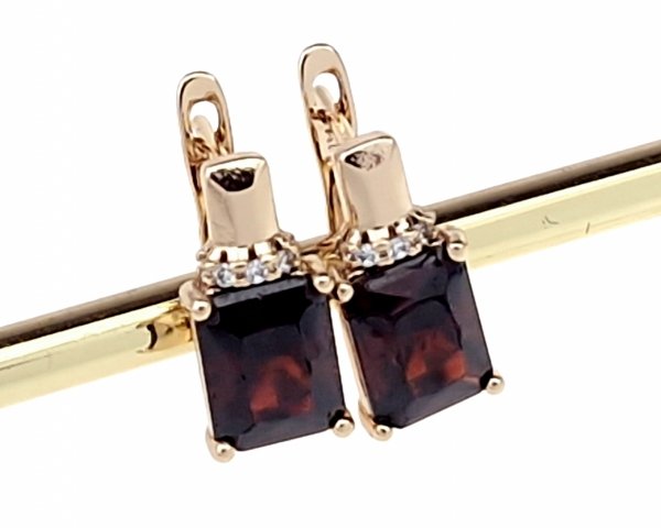 exclusive swarovski gold-plated earrings