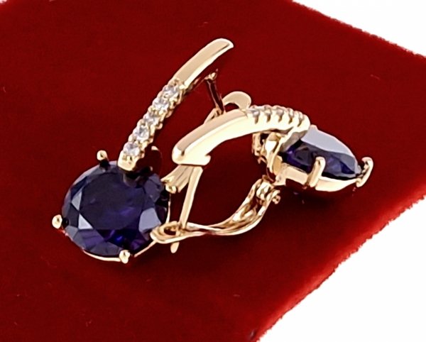 exclusive swarovski gold-plated earrings