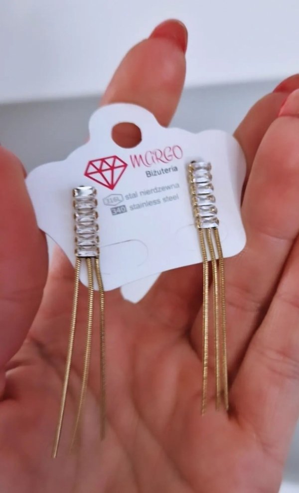 gold earrings made of stainless steel