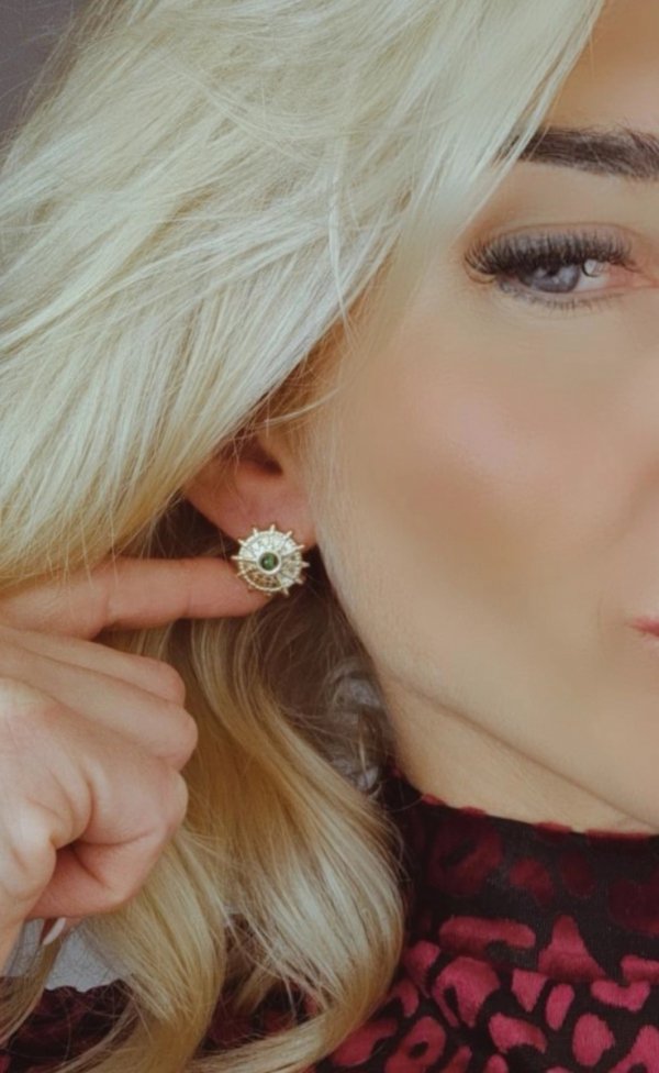 gold earrings made of stainless steel