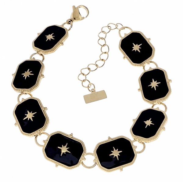 BRACELET GOLD CELEBRITY STAINLESS STEEL