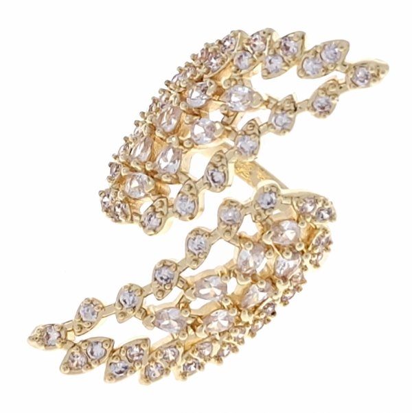 gold ring 17,00mm. gold-plated engagement xuping