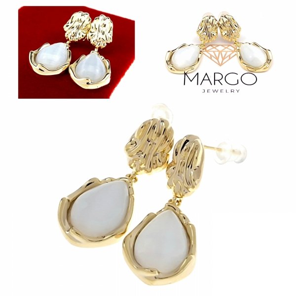 gold plated earrings with exclusive cubic zirconia