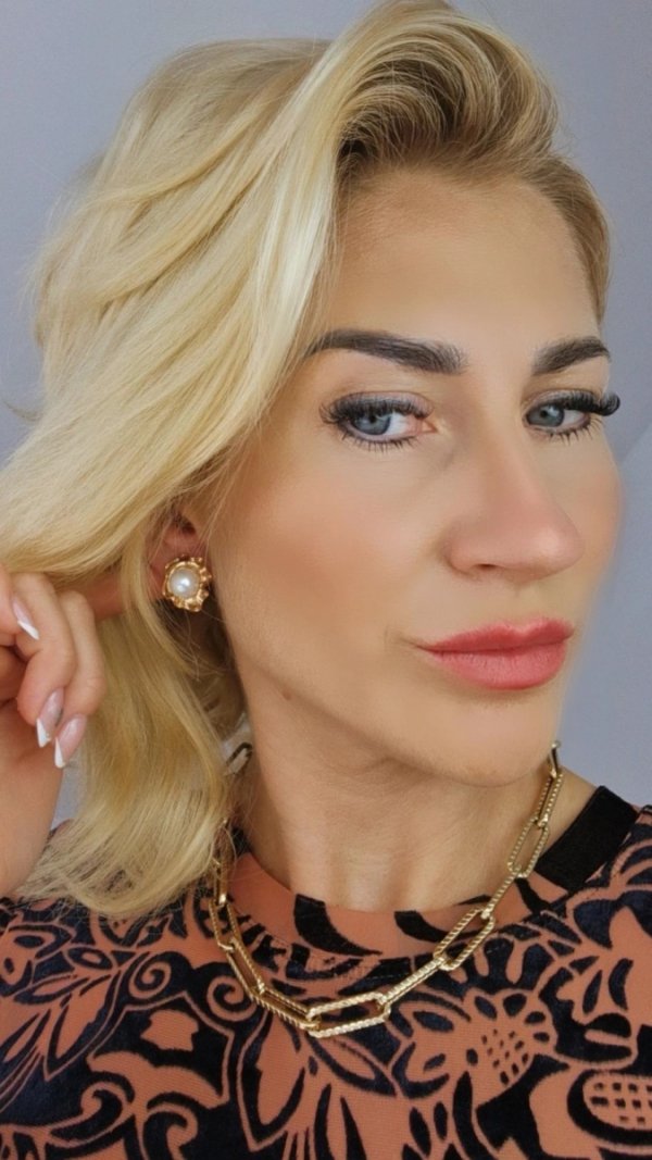 gold plated earrings with exclusive cubic zirconia