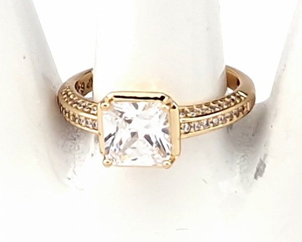 gold ring 18,60mm. gold-plated engagement xuping