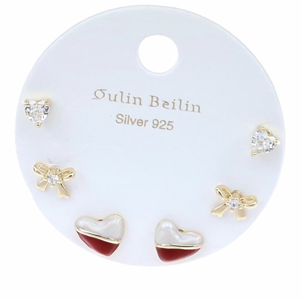 gold plated earrings with exclusive cubic zirconia