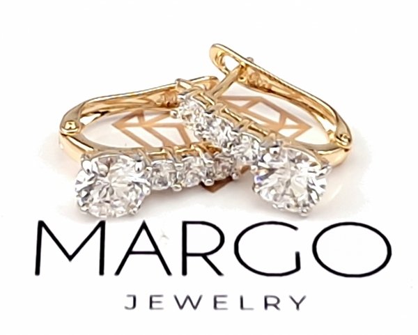 exclusive swarovski gold-plated earrings