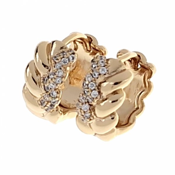 gold plated earrings with exclusive cubic zirconia