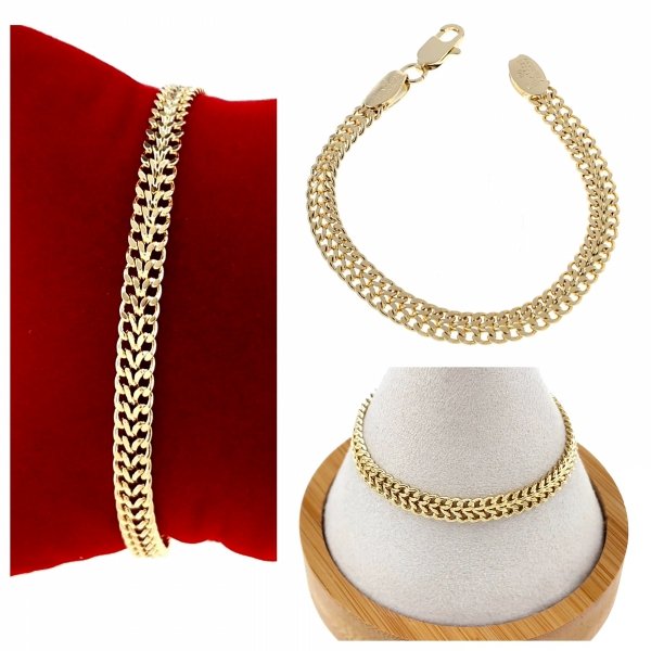 gold bracelet for a gold-plated leg