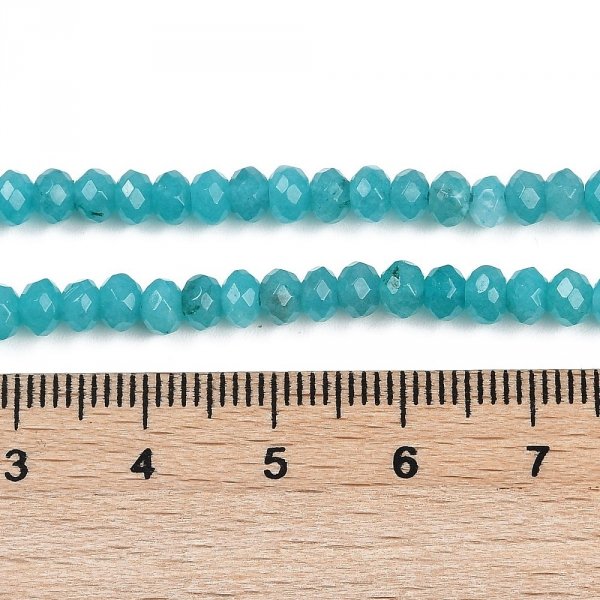 762f Jadeit fasetowany okrągły kamień naturalny 4mm pasmo 38cm