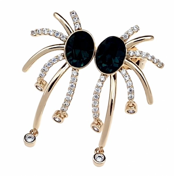 4871 Kolczyki złote Austrian Crystal cyrkonia pozłacane 18k Xuping wiszące