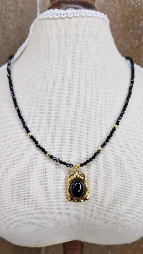 1351 Złoty łańcuszek naszyjnik 37+5 stal chirurgiczna 316L