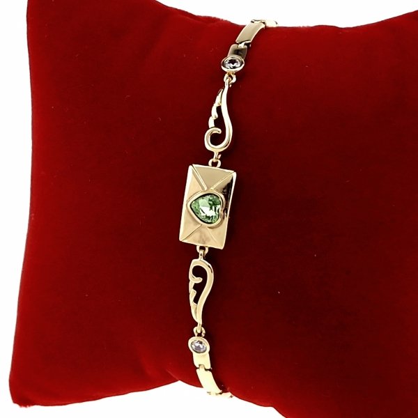 1335 Bransoletka elegancka złota 19cm pozłacana 14k Xuping Austrian Crystal