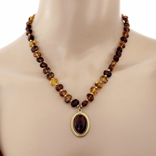 2656 Złoty łańcuszek naszyjnik 43+5cm stal chirurgiczna 316L