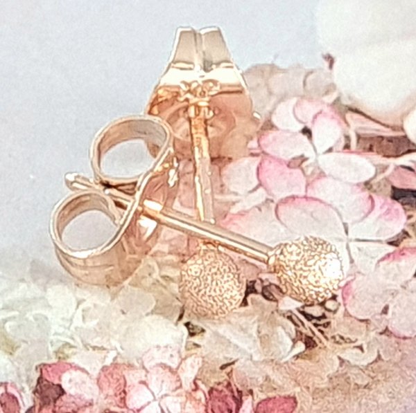 1497 Złote kolczyki kulki pozłacane 18k Xuping wtyczki 3mm