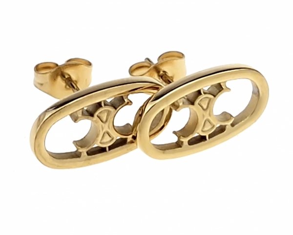 4874 Kolczyki złote stal chirurgiczna 316L nierdzewna 