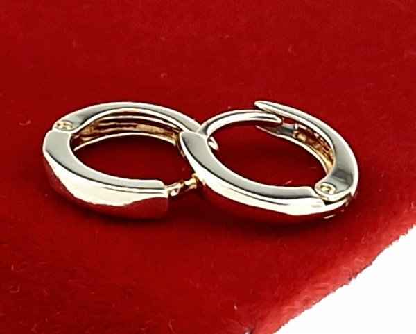 3627 Kolczyki złote pozłacane 18k Xuping wiszące koła 1cm