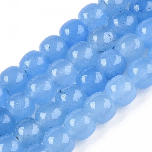 2104 Jadeit beczkowaty kamień naturalny 10mm pasmo 38cm