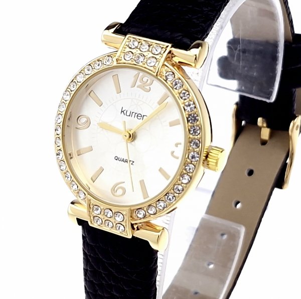 693 Zegarek damski Kurren elegancki klasyk pasek czarny