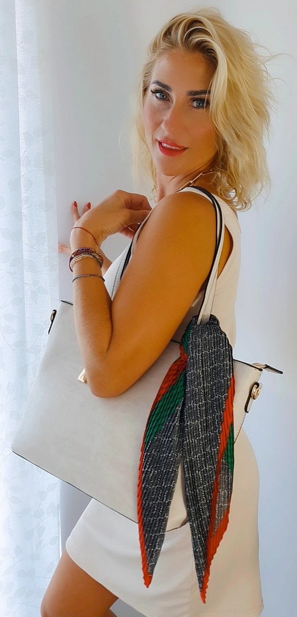 sz111 Ozdobna apaszka gumka do włosów