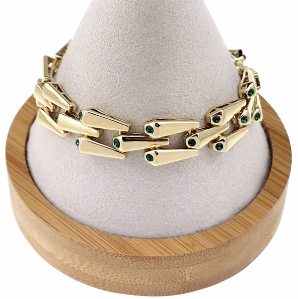 2073 Bransoletka elegancka złota 16+2+2cm pozłacana 14k Xuping cyrkonie