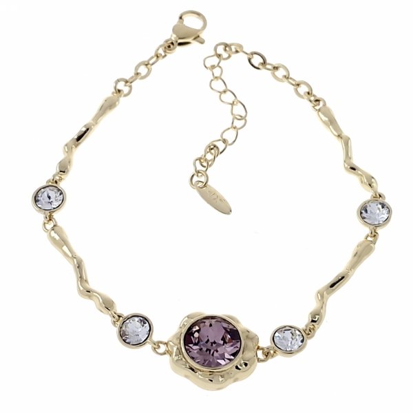 4491 Bransoletka elegancka złota 17+3cm pozłacana 14k Xuping Austrian Crystal