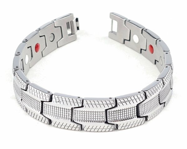 3177 Bransoletka srebrna 20,5cm stal chirurgiczna szeroka nierdzewna