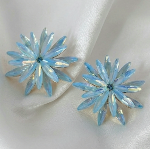 2522 Kolczyki złote pozłacane wtyczki 14K cyrkonie 