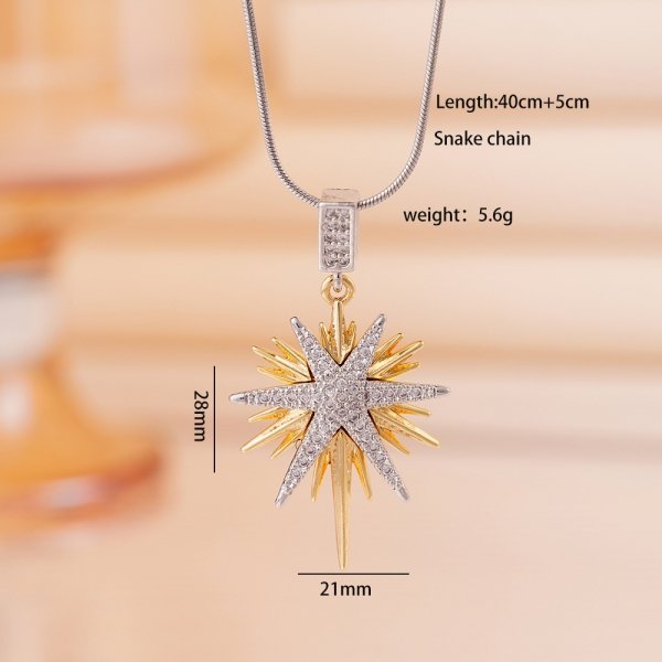 4377 Srebrny łańcuszek 40cm naszyjnik stal chirurgiczna nierdzewna róża wiatru
