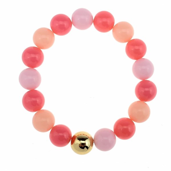 sz199 Bransoletka koraliki akrylowe na gumce jubilerskiej