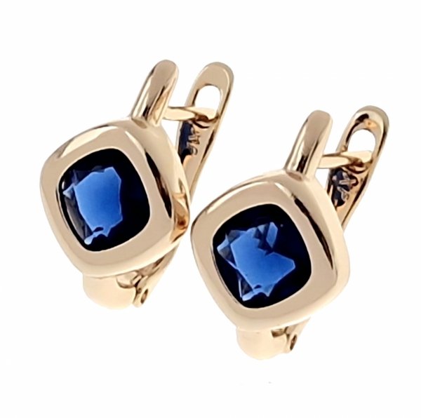4311 Złote kolczyki pozłacane cyrkonie 18k Xuping wiszące 