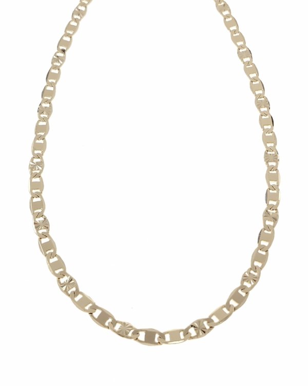 034 Złoty łańcuszek celebrytka 45cm naszyjnik pozłacany 14k 