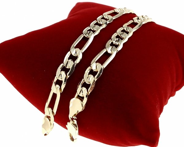 4528 Złoty łańcuszek celebrytka 45cm naszyjnik pozłacany 14k 