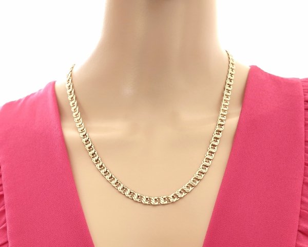 602 Złoty łańcuszek 50cm 5mm pozłacany 18k Xuping 