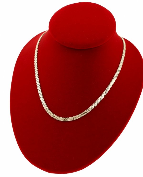 0371 Złoty łańcuszek 60cm bismark pozłacany 14K naszyjnik  