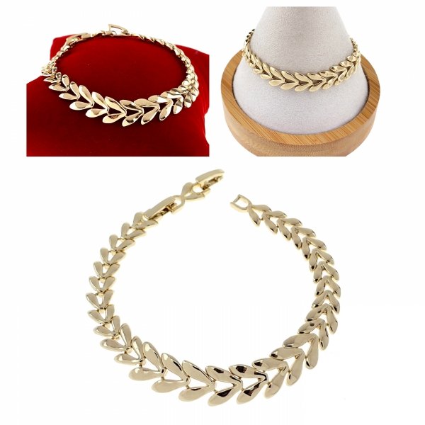 309 Bransoletka elegancka złota 17+2cm pozłacana 14k Xuping