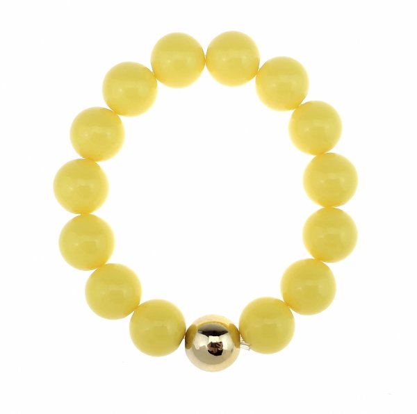 sz335 Bransoletka koraliki akrylowe na gumce jubilerskiej