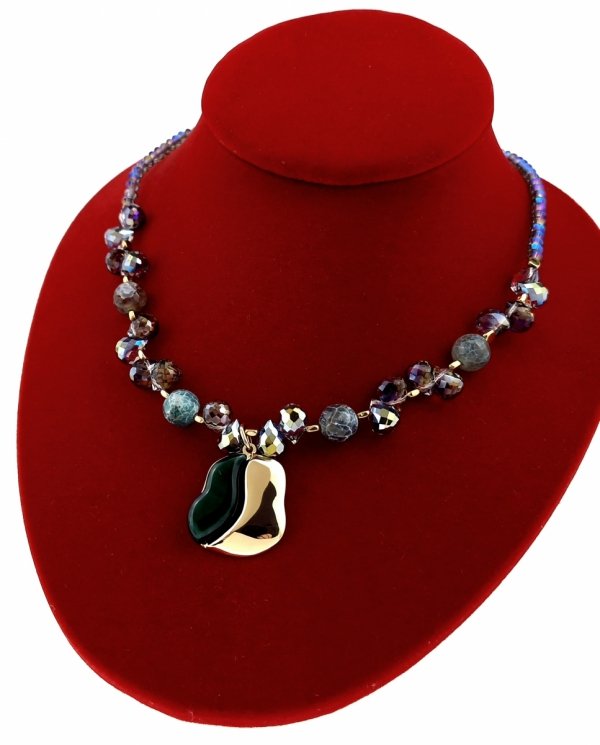 519 Złoty łańcuszek naszyjnik 46+5 stal chirurgiczna 316L