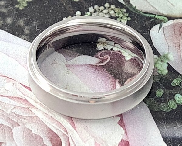 1267 Pierścionek 16,30mm srebrny stal chirurgiczna 