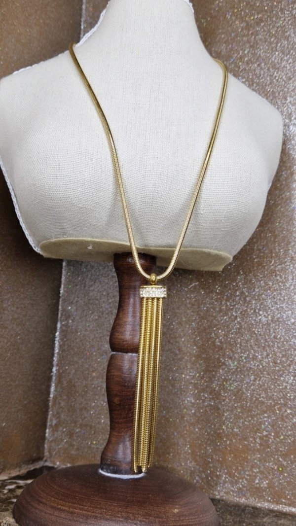 4729 Złoty łańcuszek naszyjnik 45+5 cm stal chirurgiczna 316L