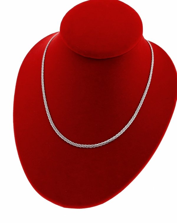 4252 Srebrny łańcuszek 50cm 3mm pozłacany białym złotem Xuping