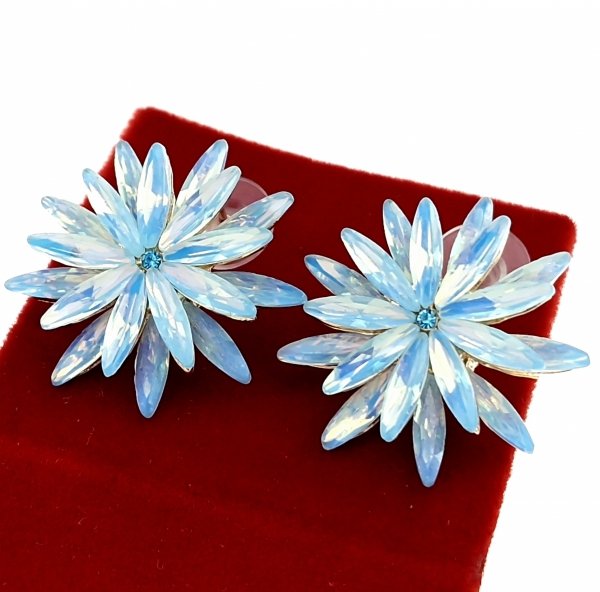 2522 Kolczyki złote pozłacane wtyczki 14K cyrkonie 