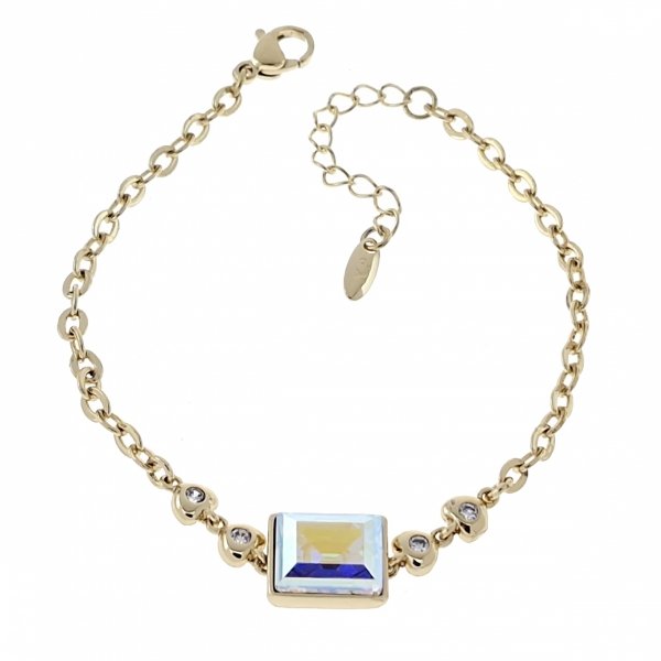 4815 Bransoletka elegancka złota 16,5+3cm pozłacana 14k Xuping Austrian Crystal